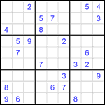 Судоку 9х9 #2184 трудный