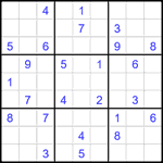 Судоку 9х9 #2185 трудный