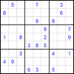 Судоку 9х9 #2186 трудный