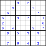 Судоку 9х9 #2187 трудный