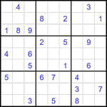 Судоку 9х9 #2188 трудный