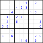 Судоку 9х9 #2189 трудный