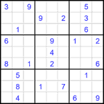 Судоку 9х9 #2190 трудный