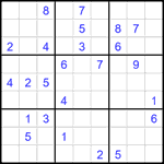 Судоку 9х9 #2191 трудный