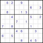 Судоку 9х9 #2192 трудный