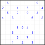 Судоку 9х9 #2193 трудный