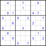 Судоку 9х9 #2196 трудный