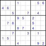 Судоку 9х9 #2197 трудный