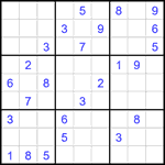 Судоку 9х9 #2199 трудный