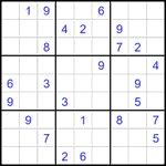 Судоку 9х9 #2200 трудный