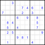 Судоку 9х9 #2202 трудный