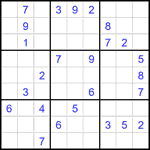 Судоку 9х9 #2203 трудный