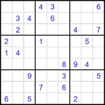 Судоку 9х9 #2204 трудный