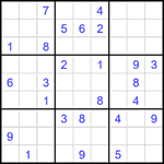 Судоку 9х9 #2205 трудный