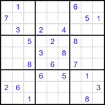 Судоку 9х9 #2206 трудный