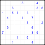 Судоку 9х9 #2208 трудный