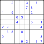 Судоку 9х9 #2214 трудный
