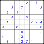 Судоку 9х9 #2218 трудный