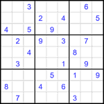 Судоку 9х9 #2220 трудный