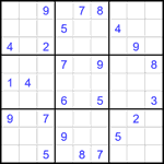 Судоку 9х9 #2221 трудный