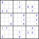 Судоку 9х9 #2223 трудный