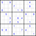 Судоку 9х9 #2224 трудный