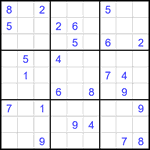 Судоку 9х9 #2225 трудный