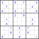 Судоку 9х9 #2229 трудный