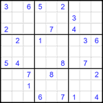 Судоку 9х9 #2230 трудный