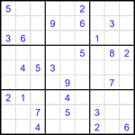 Судоку 9х9 #2231 трудный