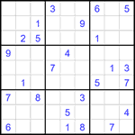 Судоку 9х9 #2233 трудный