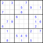 Судоку 9х9 #2234 трудный