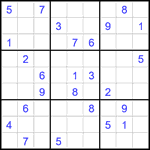 Судоку 9х9 #2235 трудный