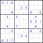 Судоку 9х9 #2236 трудный