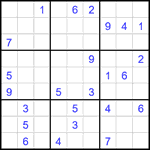 Судоку 9х9 #2237 трудный