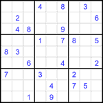 Судоку 9х9 #2238 трудный