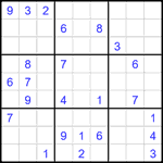 Судоку 9х9 #2240 трудный