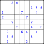 Судоку 9х9 #2179 очень трудный