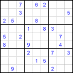 Судоку 9х9 #2180 очень трудный