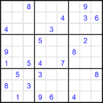 Судоку 9х9 #2182 очень трудный