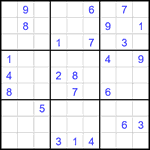 Судоку 9х9 #2187 очень трудный