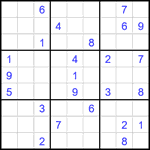 Судоку 9х9 #2188 очень трудный