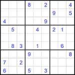 Судоку 9х9 #2189 очень трудный