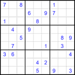 Судоку 9х9 #2190 очень трудный