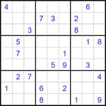 Судоку 9х9 #2195 очень трудный