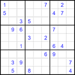 Судоку 9х9 #2196 очень трудный