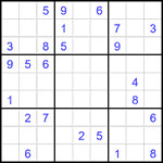 Судоку 9х9 #2197 очень трудный
