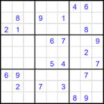 Судоку 9х9 #2198 очень трудный
