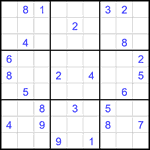 Судоку 9х9 #2200 очень трудный