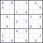 Судоку 9х9 #2201 очень трудный